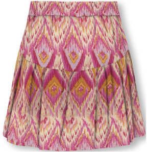 Only KIDS GIRL skort KOGTHYRA met all over print roze geel Rok Meisjes Viscose 152