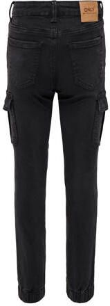 Only KIDS GIRL slim fit cargobroek KOGMISSOURI zwart Jeans Meisjes Stretchdenim 140 - Foto 3