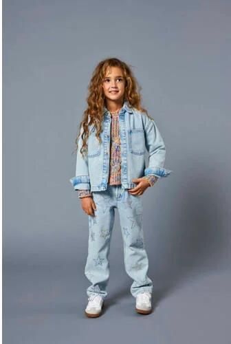 Only KIDS GIRL spijkerjas KOGCARLY light blue denim Blauw Backprint 140