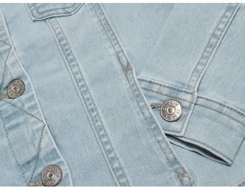 Only KIDS GIRL spijkerjas KONSARA light blue denim Blauw Meisjes Stretchdenim Klassieke kraag 140 - Foto 4