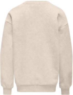 Only KIDS GIRL sweater KOGAUDREY met backprint ecru fuchsia Backprint 110 116