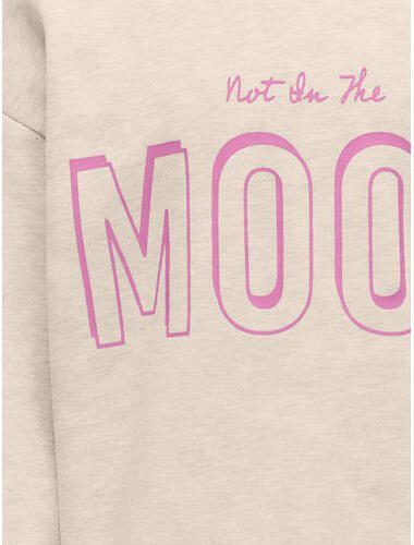 Only KIDS GIRL sweater KOGAUDREY met backprint ecru fuchsia Backprint 110 116 - Foto 2