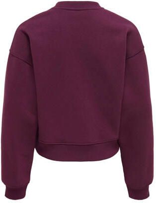ONLY KIDS GIRL sweater paars Effen