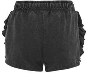Only KIDS GIRL sweatshort KOGLUCINDA verwassen zwart Korte broek Effen 116