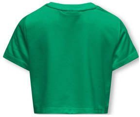 Only KIDS GIRL T-shirt KOGKARLA met printopdruk en 3D applicatie Groen Meisjes Sweat Ronde hals 110 116