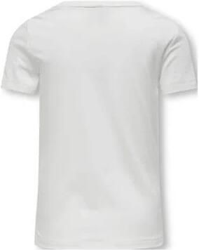 Only KIDS GIRL T-shirt KOGLOVELY LIFE met tekst wit Meisjes Katoen Ronde hals 122 128
