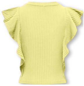 Only KIDS GIRL T-shirt KOGNELLA geel Top Meisjes Polyester Ronde hals Effen 158 164