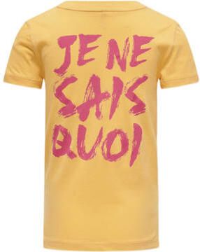 Only KIDS GIRL T-shirt KOGTRULY met backprint lichtoranje Meisjes Katoen Ronde hals 134 140