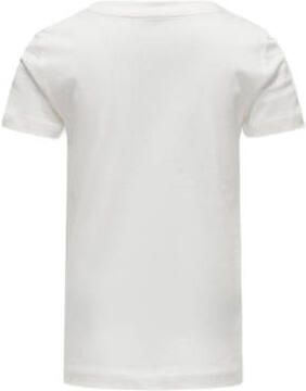 Only KIDS GIRL T-shirt KOGTRULY met printopdruk wit Meisjes Katoen Ronde hals 122 128
