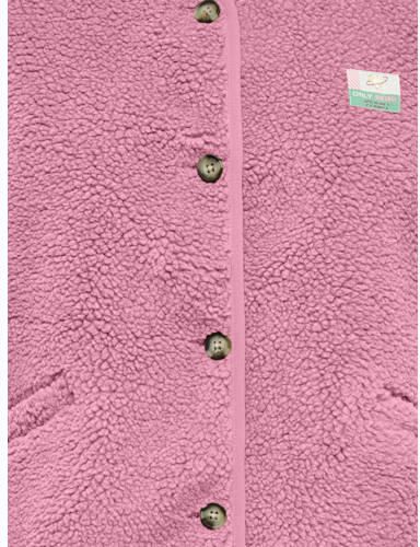 ONLY KIDS GIRL teddy gilet roze Effen | Gilet van - Foto 3