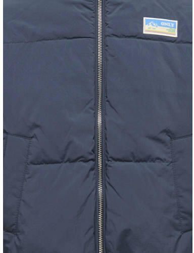 ONLY KIDS GIRL teddy winterjas donkerblauw Meisjes Nylon Capuchon Effen - Foto 4