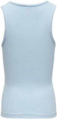 Only KIDS GIRL top KOGMILLA met tekst lichtblauw Meisjes Stretchkatoen Ronde hals 158 164