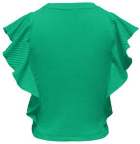 Only KIDS GIRL top KOGNELLA hardgroen Meisjes Polyester Ronde hals Effen 110 116