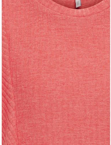 Only KIDS GIRL top KOGNELLA koraalroze Meisjes Polyester Ronde hals Effen 122 128