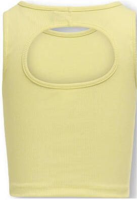 Only KIDS GIRL top KOGNESSA lichtgeel Meisjes Stretchkatoen Ronde hals 110 116