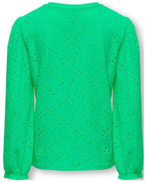Only KIDS GIRL top KOGSMILLA met open detail frisgroen Meisjes Polyester Ronde hals 158 164