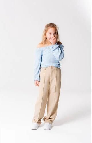 Only KIDS GIRL top KOGTILDA lichtblauw Meisjes Polyester Boothals Effen 158 164 - Foto 3
