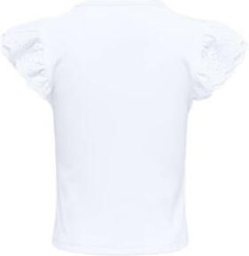 Only KIDS GIRL top KOGZENIA wit Meisjes Stretchkatoen Ronde hals Effen 158 164 - Foto 2