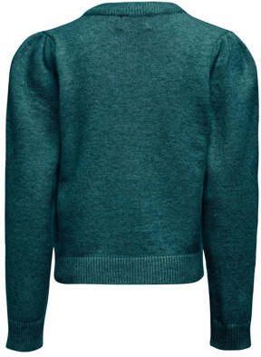 Only KIDS GIRL trui KOGLESLY diep donkergroen Meisjes Viscose Ronde hals 134 140 - Foto 2