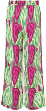 Only KIDS GIRL wide leg broek KOGLINO met all over print groen fuchsia Meisjes Polyester 140 - Foto 2
