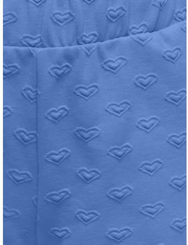 ONLY KIDS GIRL wide leg casual short met hartjes blauw Korte broek Meisjes Sweat - Foto 3