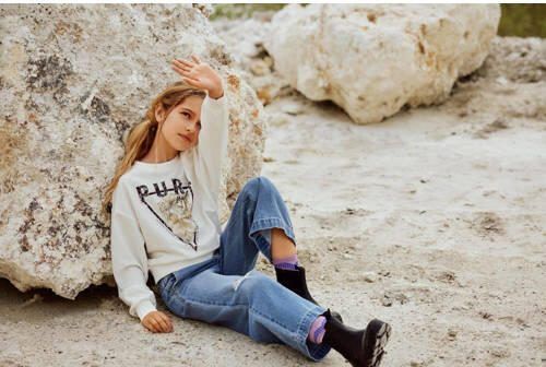 Only KIDS GIRL wide leg jeans KOGCOMET light blue denim Blauw Effen 134 - Foto 2