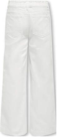 Only KIDS GIRL wide leg jeans KOGCOMET wit Meisjes Katoen Effen 116