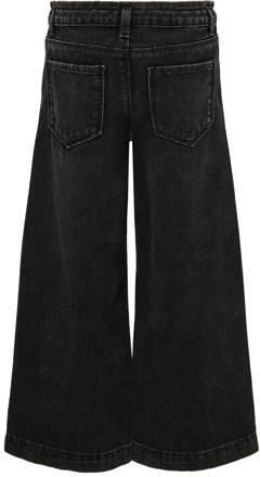 Only KIDS GIRL wide leg jeans KOGCOMET zwart Meisjes Denim Effen 140 - Foto 3
