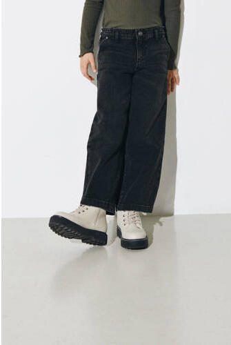 Only KIDS GIRL wide leg jeans KOGCOMET zwart Meisjes Denim Effen 122