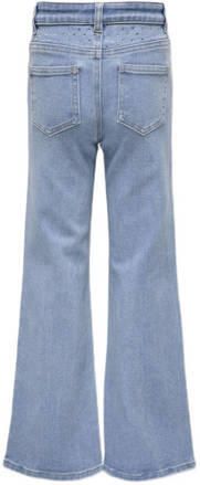 Only KIDS GIRL wide leg jeans KOGJUICY light blue denim Blauw Meisjes Stretchdenim 164
