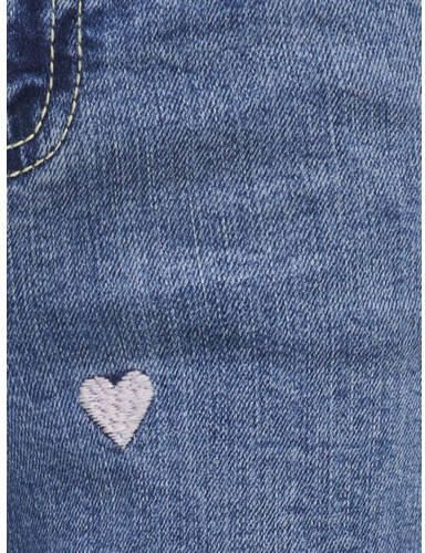 ONLY KIDS GIRL wide leg jeans KOGJUICY pink hearts Blauw Meisjes Stretchkatoen - Foto 4