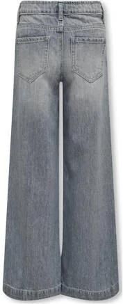 Only KIDS GIRL wide leg jeans medium grey denim Grijs Meisjes Katoen Effen 116
