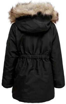 Only KIDS GIRL winterjas KOGIRIS zwart Meisjes Polyester Capuchon Effen 140 - Foto 2