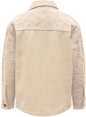 Only KIDS GIRL zomerjas KOGKATE beige Meisjes Katoen Klassieke kraag Effen 116