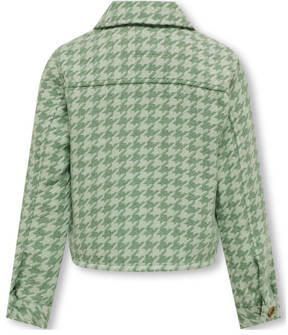 Only KIDS GIRL zomerjas KOGKIMMIE met all over print frisgroen lichtgroen Meisjes Polyester Klassieke kraag 134