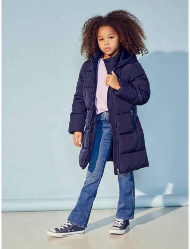 Only KIDS high waist flared jeans KONROYAL stonewashed Blauw Meisjes Stretchdenim 128 - Foto 2