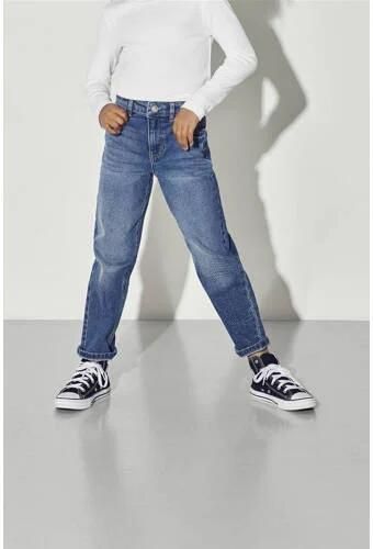 Only KIDS high waist mom jeans KONCALLA stonewashed Blauw Meisjes Stretchdenim 146 - Foto 3