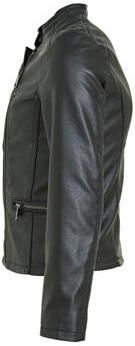 Only KIDS imitatieleren bikerjack KONFREYA zwart Jas Meisjes Imitatieleer Reverskraag 116 - Foto 4