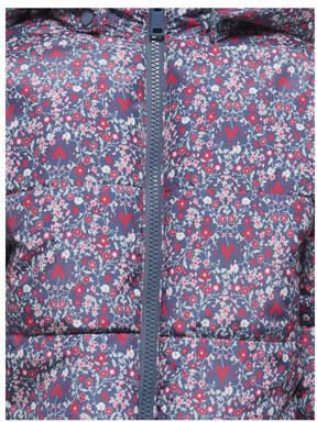 ONLY KIDS MINI gewatteerde jas blauw Meisjes Polyester Capuchon Bloemen - Foto 4
