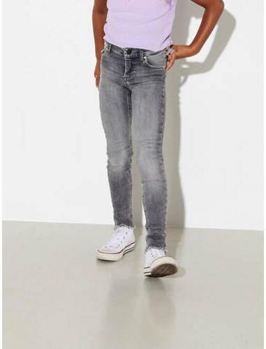 Only KIDS skinny jeans KONBLUSH grijs Meisjes Stretchdenim Effen 152 - Foto 2