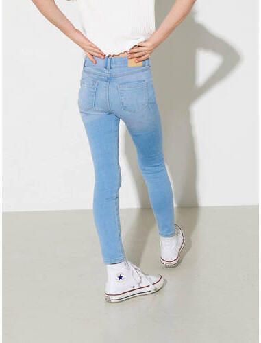 Only KIDS skinny jeans KONROYAL met katoen light denim Blauw Effen 164 - Foto 3