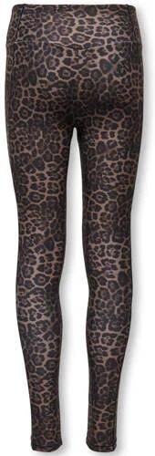 ONLY PLAY GIRLS sportlegging bruin Sportbroek Meisjes Polyester Dierenprint