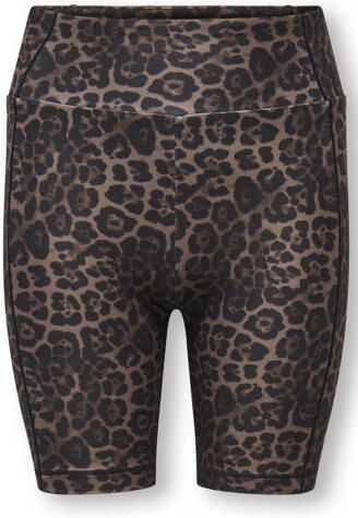 ONLY PLAY GIRLS sportshort bruin Sportbroek Meisjes Polyester Dierenprint