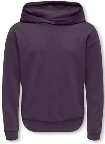 ONLY PLAY GIRLS sportsweater donkerpaars Meisjes Polyester Capuchon