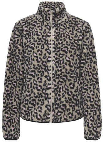 ONLY PLAY GIRLS sportsweater met panterprint bruin Meisjes Polyester Col