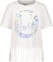 Only KIDS MINI T-shirt KMGALISON met printopdruk en franjes wit Meisjes Katoen Ronde hals 80 - Thumbnail 1