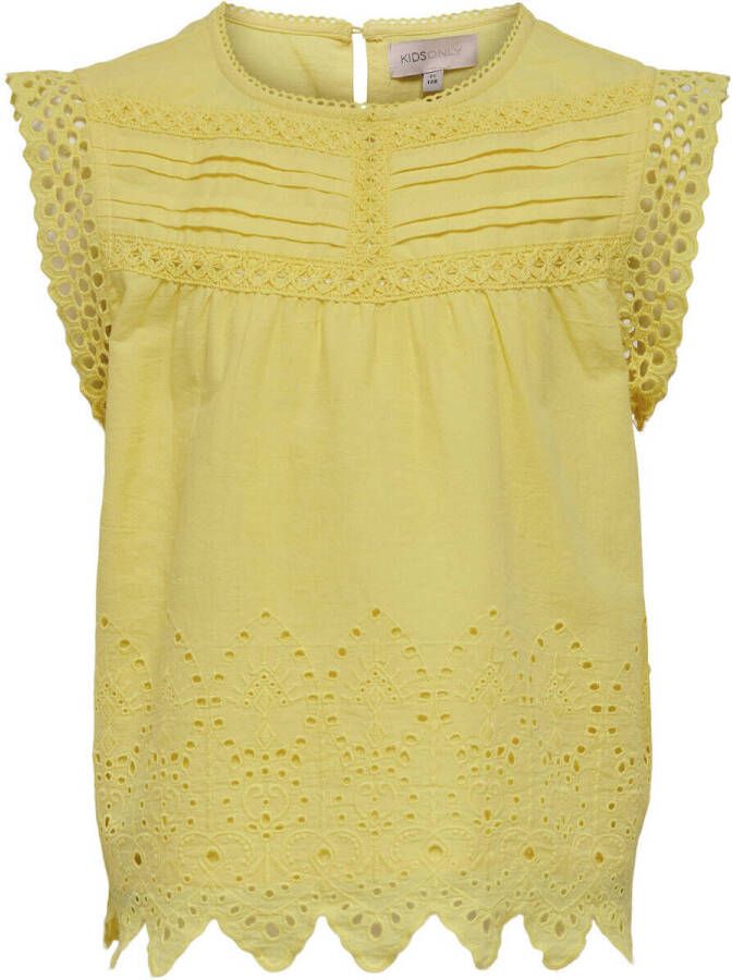 ONLY KIDS GIRL top KOGSABRYNA geel