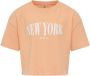 Only KIDS GIRL T-shirt KOGOLIVIA met tekst lichtoranje Meisjes Katoen Ronde hals 110 116 - Thumbnail 2