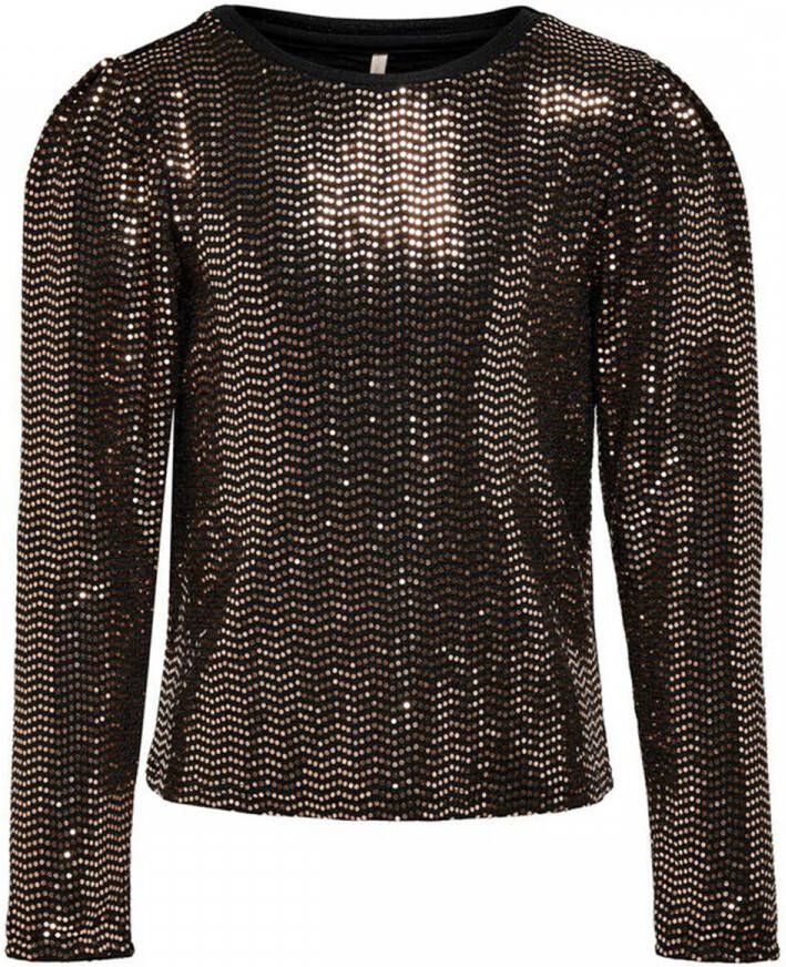 ONLY KIDS top KONJANE met pailletten zwart