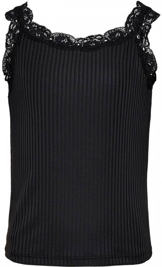 ONLY KIDS GIRL top KOGMILA met kant zwart